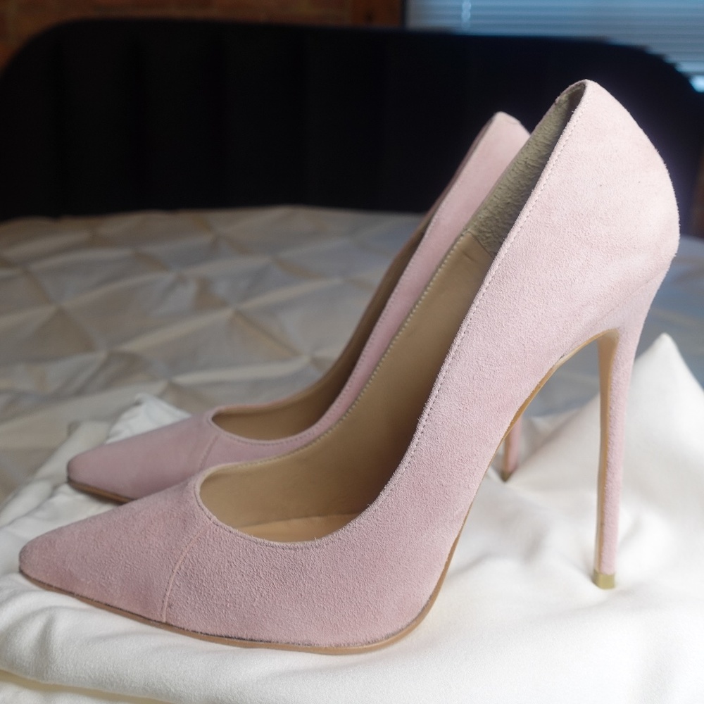 Paris Pink Suede 5" (inch) Heels